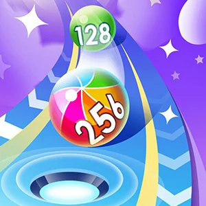 2048 Run Gorgeous Balls - free online game screenshot at Liadnao
